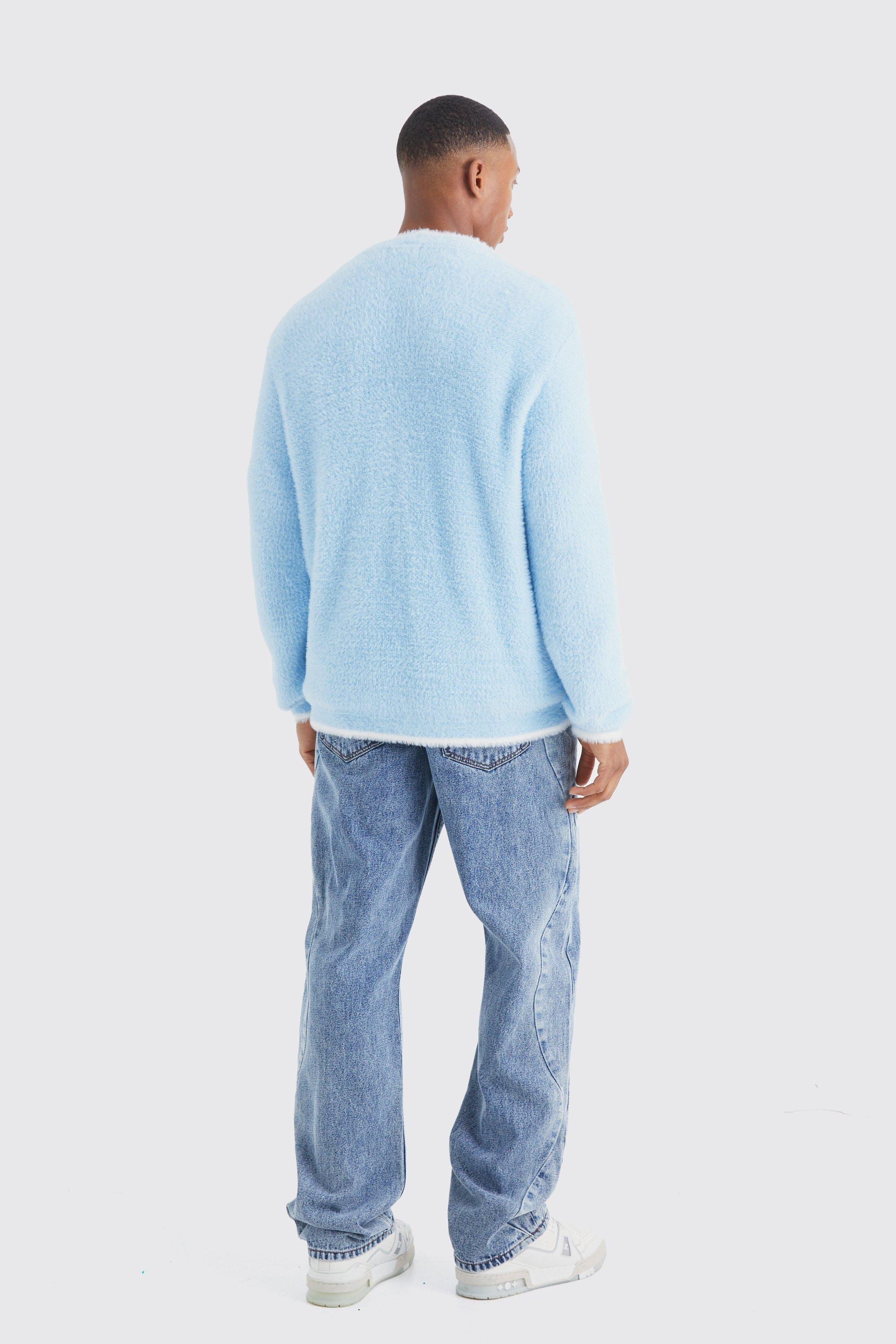 Light blue fuzzy clearance cardigan